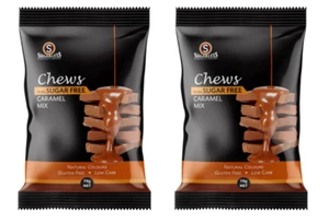 901885 2 X 70G SUGARLESS CONFECTIONERY 99.9% SUGAR FREE CARAMEL MIX CHEWS - Picture 1 of 2