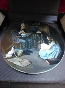 Norman Rockwell Bradford Exchange Plate - Story Teller - Original Box Included - Picture 1 of 5