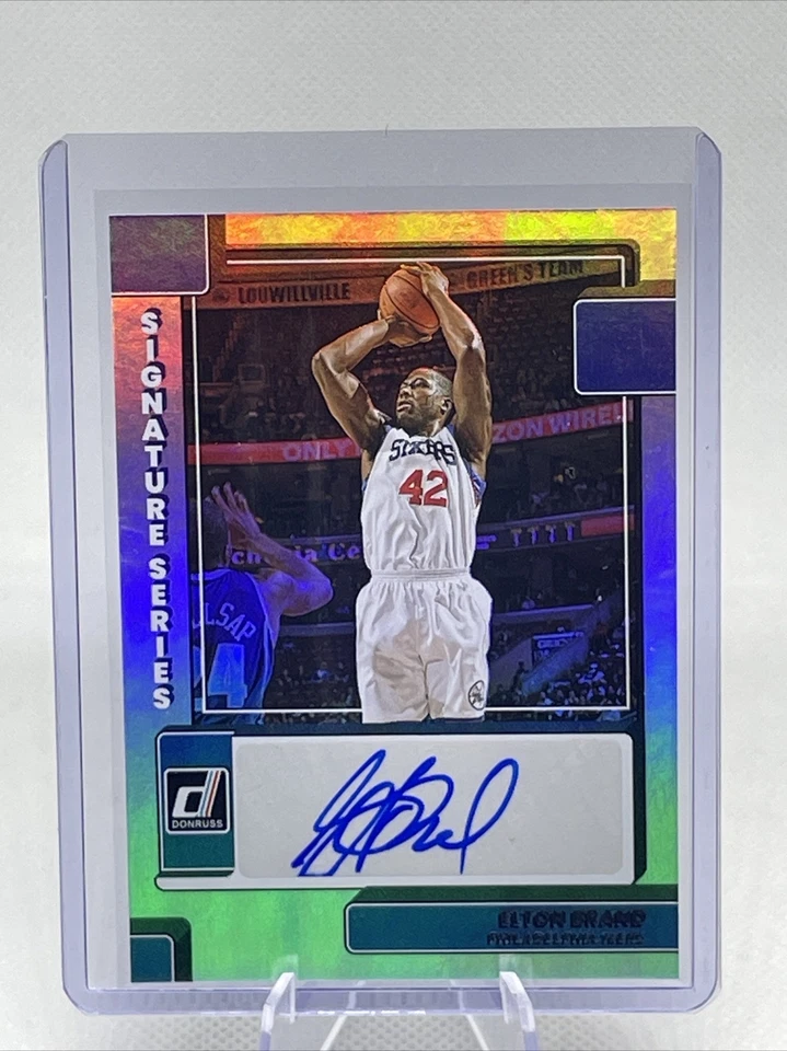 2022-23 Donruss Signature Series Elton Brand Philadelphia 76ers Autograph NM+ - Imagem 1 de 2
