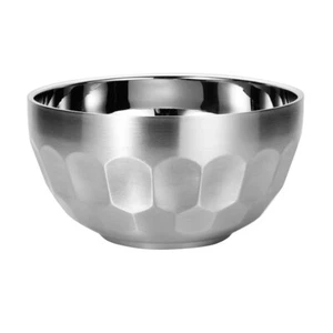 1Pc Heavy Duty Metal bowl Metal Mixing Bowl Stainless Steel Cereal Bowl - Picture 1 of 12
