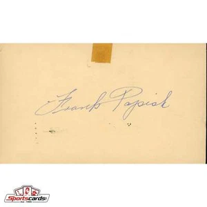 Frank Papish (d.65) Signed Auto 3x5 Index GPC Card White Sox 1945 Debut - Picture 1 of 2