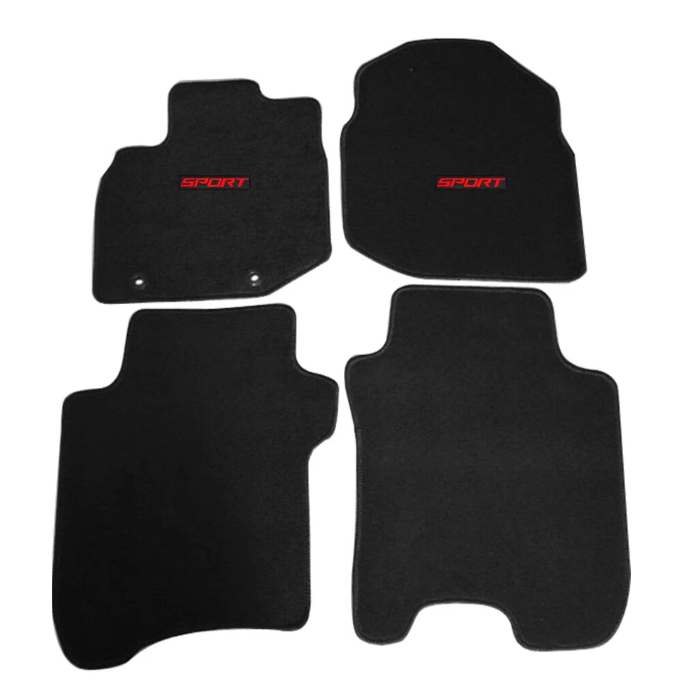 For 09-13 Honda Fit Sedan Floor Mat Carpet Front Rear Black Nylon Non-Slip Foto 1 de 1