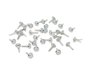 BREDS PER ARTIGIANATO E SCRAPBOOKING BRADS ROTONDI BLU PALLIDO PERLE 8MM x 12MM CIRCA 50 - Foto 1 di 1