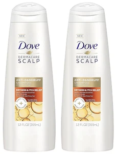 Dove Dermacare Scalp - Anti-Dandruff Shampoo 12 Fl Oz Pack of 2 - Picture 1 of 6