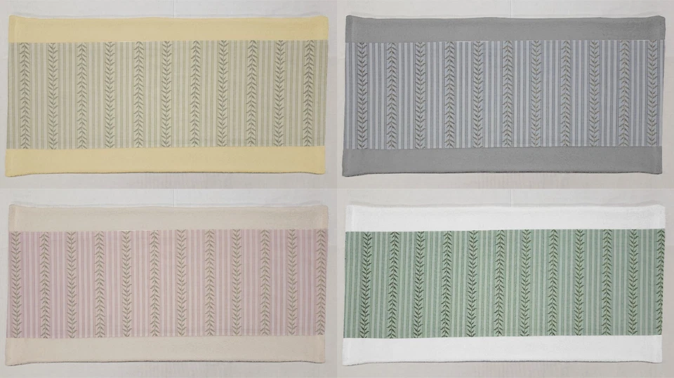 Alfombra de baño de felpa a rayas Vines (4 colores disponibles) Foto 1 de 1