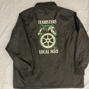 Chaqueta de Nylon Teamster Local 853 XL De Colección Hecha en EE. UU. Oakland INTL Brotherhood - Imagen 1 de 8