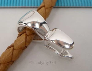 1x STERLING SILVER CHANGEABLE DONUT HOLDER PENDANT BAIL SLIDER CLASP #2342 - Picture 1 of 4