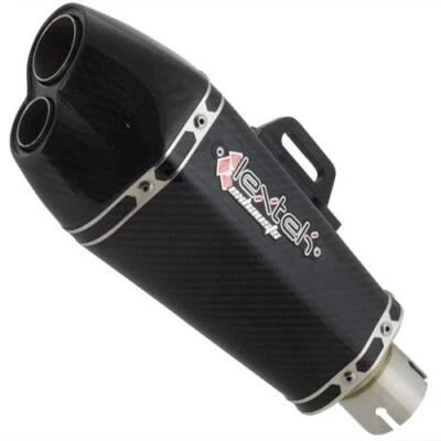 Lextek XP13C Carbon Fibre Hexagonal Exhaust Silencer 51mm Slip On End Can - Image 1 of 4