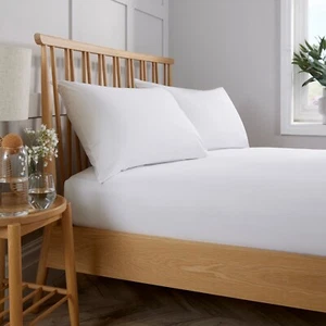 Christy Luxury Fitted Sheet 300 TC White DOUBLE bed size - Picture 1 of 1