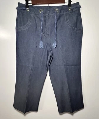 Pantalones de mezclilla elásticos Larry Levine para mujer talla 12 azules tiro medio Foto 1 de 4