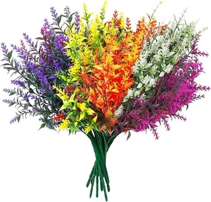 Künstliche Blumen Pflanzen wie Echt 10 Bündel Kunstblumen Balkon Lavendel Kü... - Bild 1 von 7