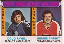 1974-75 O-Pee-Chee #4 Doug Favell, Bernie Parent