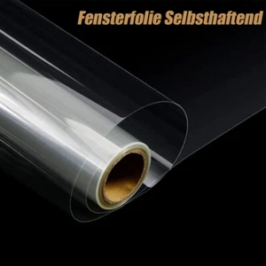 Transparente Sicherheitsfolie Fenster 44x300cm selbstklebend Splitterschutz - Bild 1 von 13