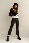 Urban Outfitters Printed Cara High-Waisted Kick Flare Pant in Black Size XSMALL