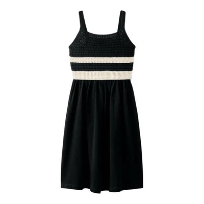 Zara Girls Crochet Combination Dress Size 8 100% Cotton - Image 1 of 4