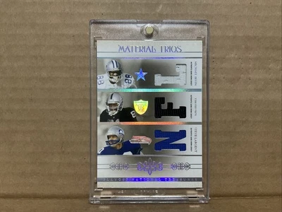2007 National Treasures Michael Irvin Tim Brown Steve Largent Game Used /25  - Image 1 of 4