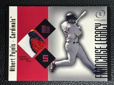 Fleer Legacy Franchise Legacy Albert Pujols 2004/50 parche usado en juegos  Foto 1 de 2