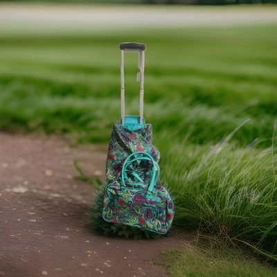 Juego de Equipaje de 2 Piezas Nuevas Direcciones Turquesa Paisley Equipaje de Mano Rodante  Foto 1 de 4