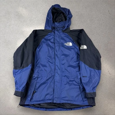 Vintage The North Face Gore-Tex Mountain Jacket Raincoat Blue Black Sz L - Image 1 of 4