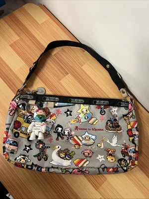 TOKIDOKI Lesportsac Transporto Rainbow Zipper Mini Clutch w/ Bear Keychain - Image 1 of 4