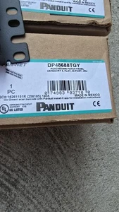 PANDUIT DP48688TGY 48 PORT CAT6 PATCH PANEL NEW 2RU - Photo 1/3