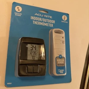 ACU-RITE Wireless Digital Thermometer Indoor Outdoor Weather Station 00606A4 - Picture 1 of 3