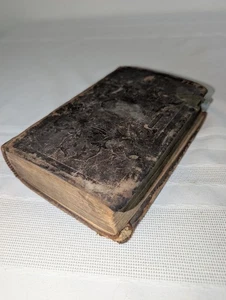 Antique Religious Book @ 250 years Old 8"x5" see photos - Picture 1 of 9
