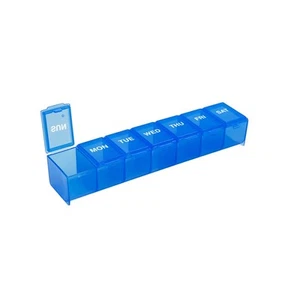 Weekly (7-Day) Pill Case, Medicine Planner, Vitamin Organizer Box, Convenient... - Picture 1 of 5