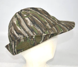 Trebark Camo Hunting Hat Vintage Rare Jones Style Ear Flap Cap Bucket Size Large - Picture 1 of 4