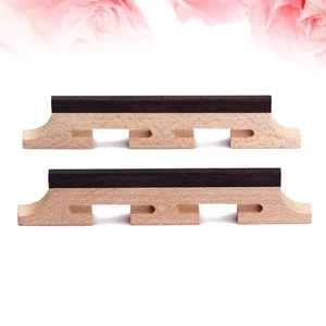 2 PCS Ukulele Accessories Guitar Strings Bridge Banjo Compensated - Picture 1 of 8