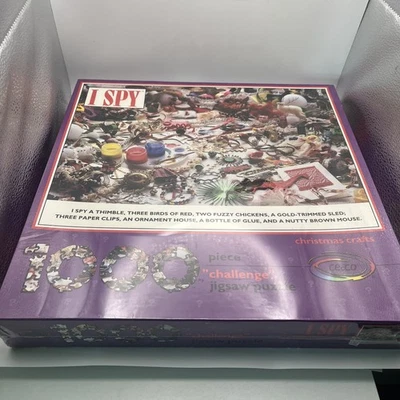 1993 Ceaco 1000 Pcs I Spy Christmas Crafts New Sealed Vintage Puzzle - Image 1 of 4