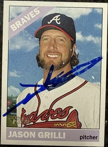 2015 Topps Heritage 587 Jason Grilli IP Signed AUTO Autograph Atlanta Braves - Picture 1 of 2
