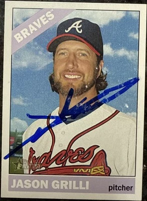 2015 Topps Heritage 587 Jason Grilli IP Signed AUTO Autograph Atlanta Braves - Image 1 of 2
