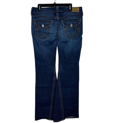 True Religion Flap Pocket Bootcut Jeans Size 32 Made in USA Dark Wash Classic - Image 1 of 4