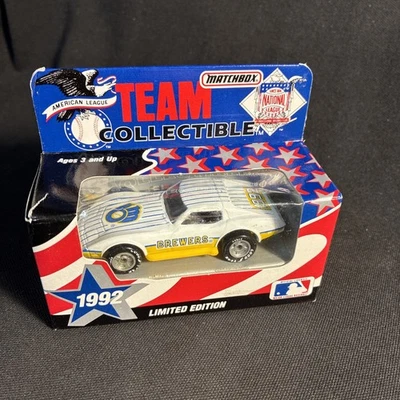 Matchbox. Baseball Team Collectible Corvette Stingray.Brewers Paint job.v good  - Image 1 of 4