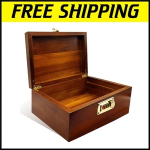 Durable Lockable Chest with Hinged Lid - Perfect for Valuables & Gifts - Picture 1 of 10