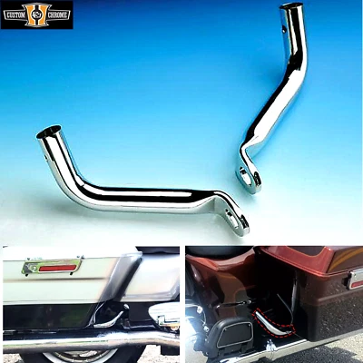 Хромированные опорные кронштейны для седельной сумки подходят для Harley Touring Road Street Glide 93-13 - Изображение 1 из 3