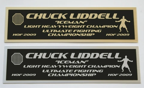 Chuck Liddell UFC nameplate for signed mma gloves photo or case Cover