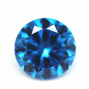 Piedra preciosa suelta de corte facetado redondo azul marino 1,62 quilates 6,5 mm AAAAA VVS - Imagen 1 de 3
