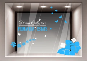 VETROFANIA PRIMAVERA ESTATE NUOVA COLLEZIONE ADESIVO STICKERS VETRINA NEGOZIO 04 - Foto 1 di 1