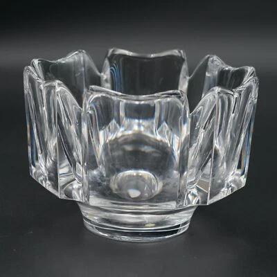 Orrefors Corona Cristal Vidrio 5" Cuenco Redondo Lars Hellsten Suecia Foto 1 de 4
