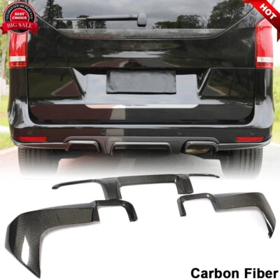 Labio difusor parachoques trasero fibra carbono para Mercedes Benz clase V W447 V250 16-18 - Imagen 1 de 4