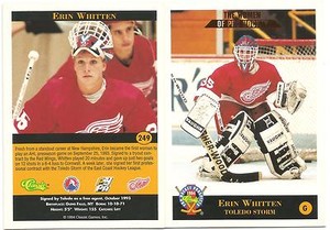 (2) 1994 ERIN WHITTEN CLASSIC PRO HOCKEY PROSPECTS FEMALE GOALIE #249
