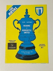 1989/90 READING V NEWCASTLE UNITED 27-01-1990 FA CUP 4TH ROUND - Bild 1 von 1