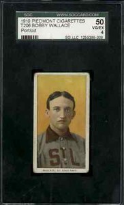 1909 T206 Bobby Wallace Portrait Piedmont - SGC 50