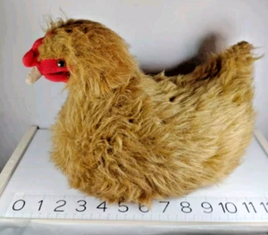 Peluche vintage Country Critters gallo marrone burattino mano bastone in legno muove testa - Foto 1 di 10