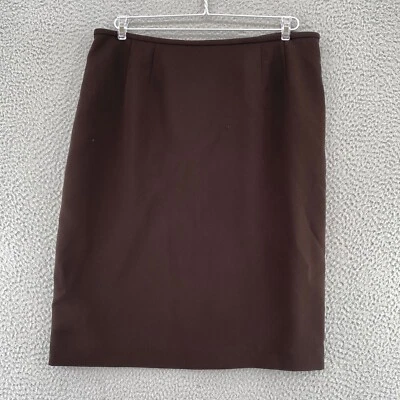 Le Suit Skirt Womens 14 Petite Brown Knee Length Straight Pencil Career Office - Image 1 of 4