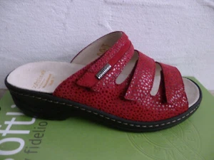 Fidelio Soft Line Damen Pantolette Pantoletten Pantoffel Echtleder rot NEU! - Picture 1 of 7