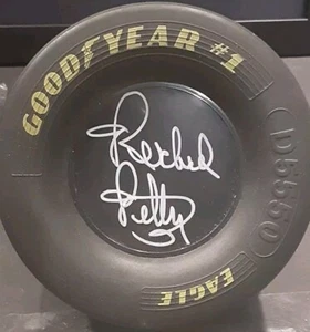Richard Petty Autographed 4 1/2" Miniature Goodyear Rubber Tire - Picture 1 of 8