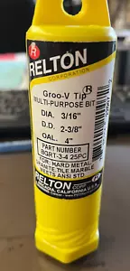 Groo-V Tip Relton Multi viola. Punte trapano per porcellana/marmo/pietra 3/16""x4""OAL - Foto 1 di 1